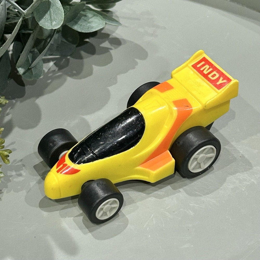 1989 Burger King Power Breakers Yellow/Red Friction Toy Indy Car Hasbro Working